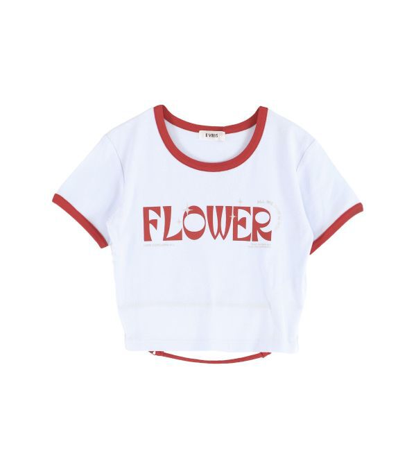 EVRIS「FLOWERストラップクロップドＴシャツ」|Tシャツ・カットソー|