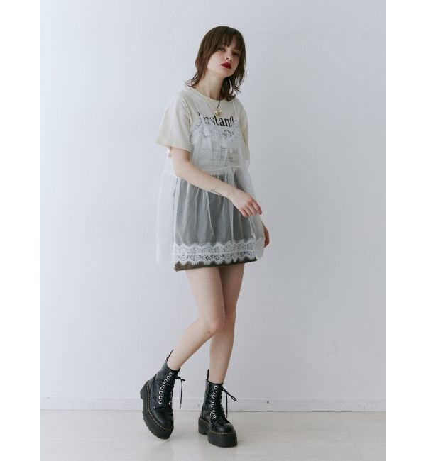 jouetie「ランジェリーレイヤードチュニックTシャツ」|Tシャツ・カットソー|