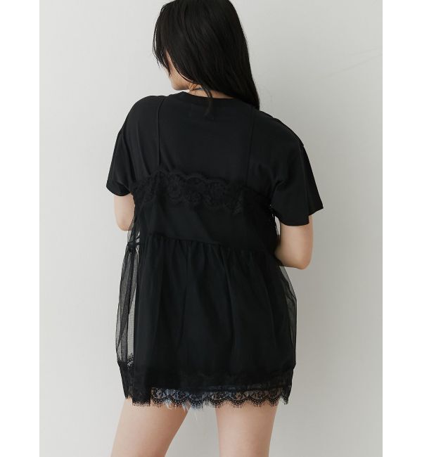 jouetie「ランジェリーレイヤードチュニックTシャツ」|Tシャツ・カットソー|