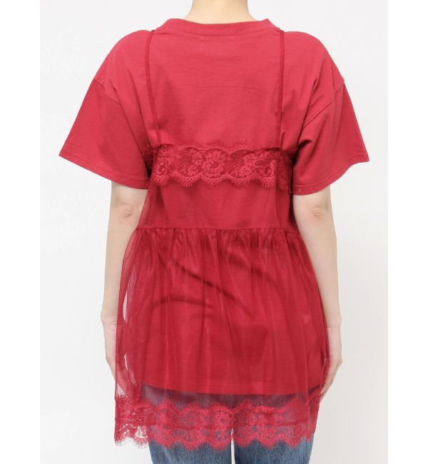 jouetie「ランジェリーレイヤードチュニックTシャツ」|Tシャツ・カットソー|