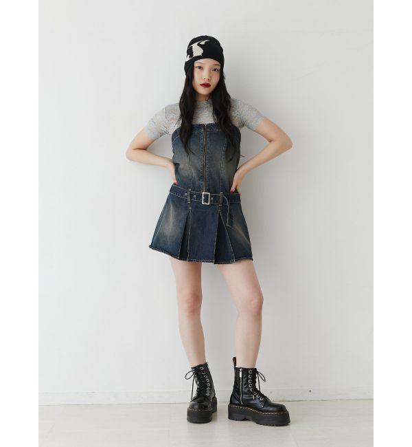 jouetie「タックプリーツデニムキャミワンピース」|ワンピース|