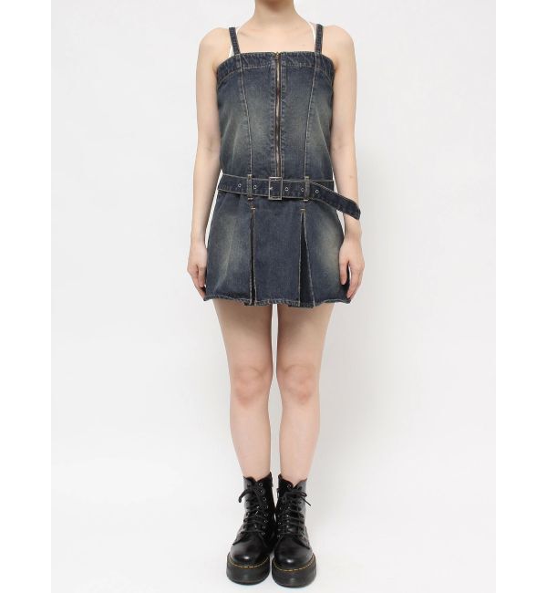 jouetie「タックプリーツデニムキャミワンピース」|ワンピース|