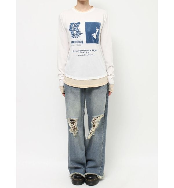 jouetie「グランジカラーレイヤードロンT」|Tシャツ・カットソー|