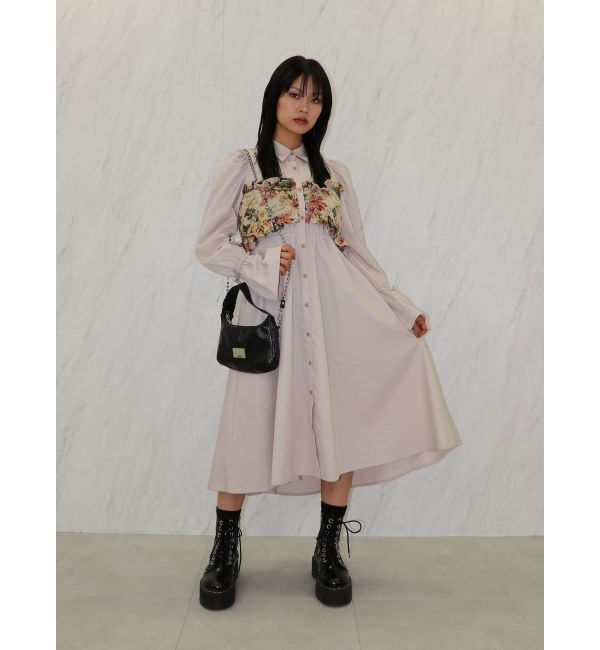 jouetie「ゴブランビスチェシャツワンピース」|ワンピース|