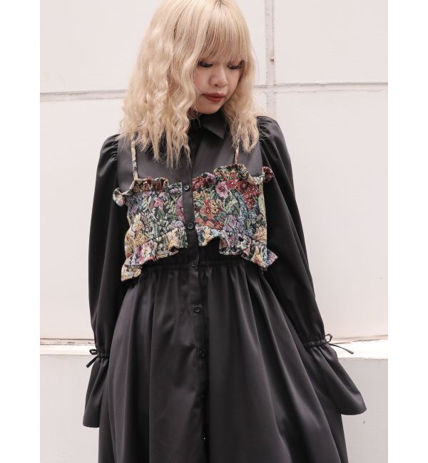 jouetie「ゴブランビスチェシャツワンピース」|ワンピース|