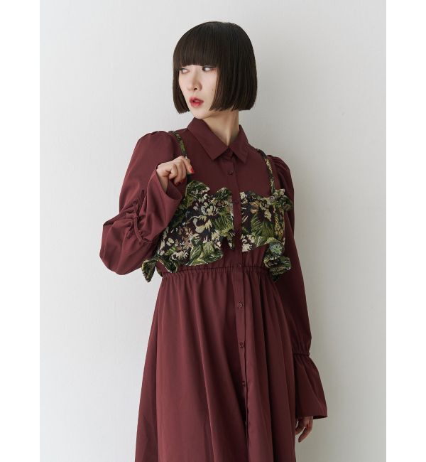 jouetie「ゴブランビスチェシャツワンピース」|ワンピース|