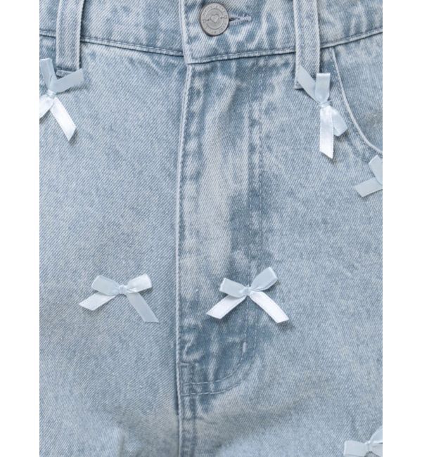 merry jenny「petit ribbonデニムパンツ」|デニム|