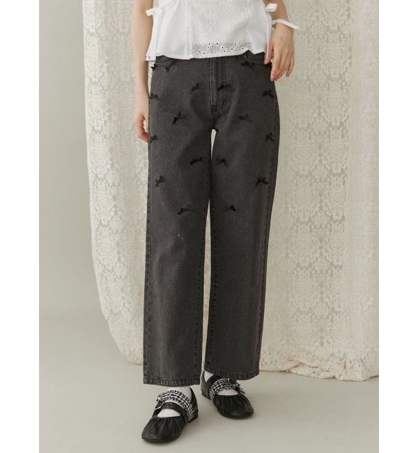 merry jenny「petit ribbonデニムパンツ」|デニム|