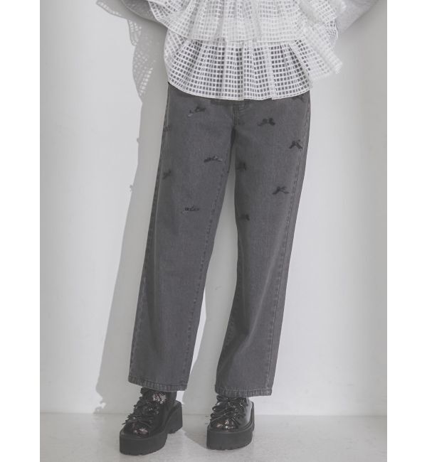 merry jenny「petit ribbonデニムパンツ」|デニム|