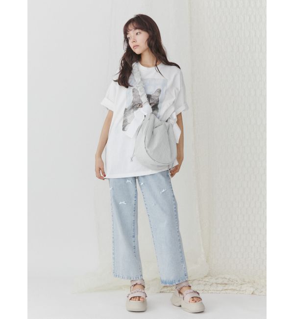 merry jenny「petit ribbonデニムパンツ」|デニム|