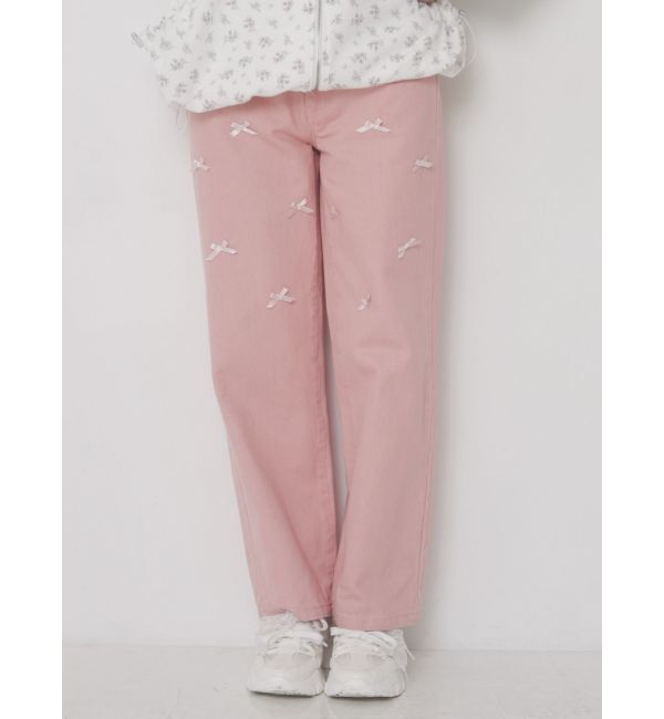 merry jenny「petit ribbonデニムパンツ」|デニム|