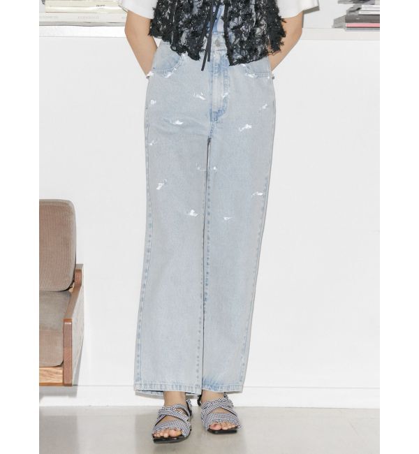 merry jenny「petit ribbonデニムパンツ」|デニム|