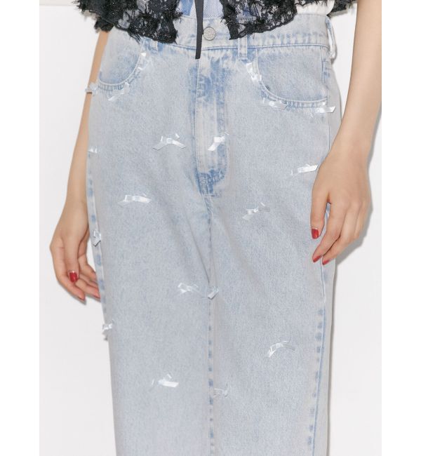 merry jenny「petit ribbonデニムパンツ」|その他|