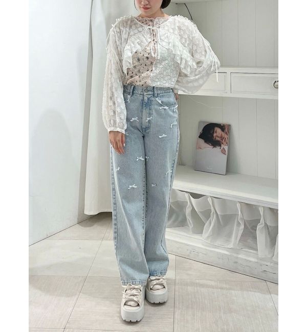 merry jenny「petit ribbonデニムパンツ」|その他|