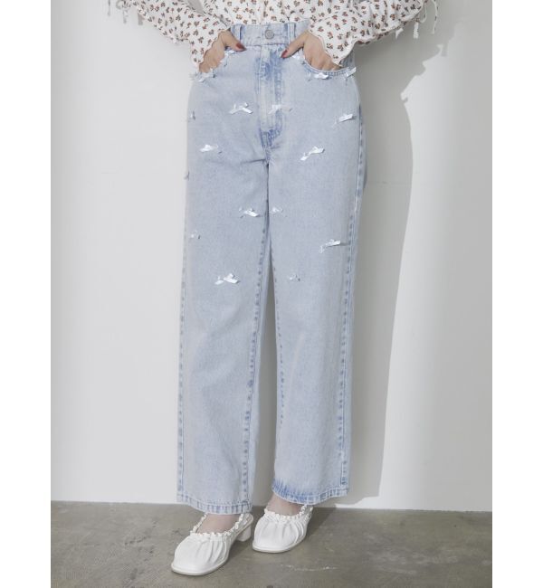 merry jenny「petit ribbonデニムパンツ」|その他|