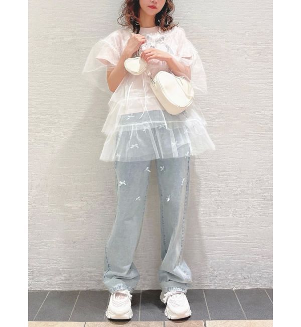 merry jenny「petit ribbonデニムパンツ」|その他|