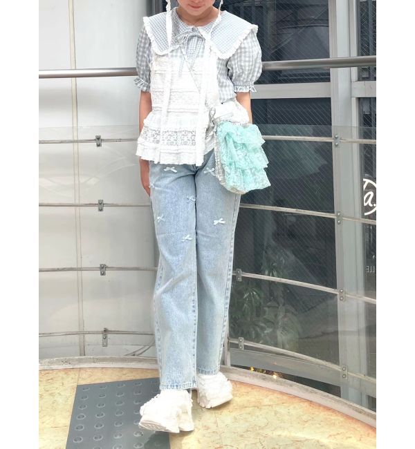 merry jenny「petit ribbonデニムパンツ」|その他|