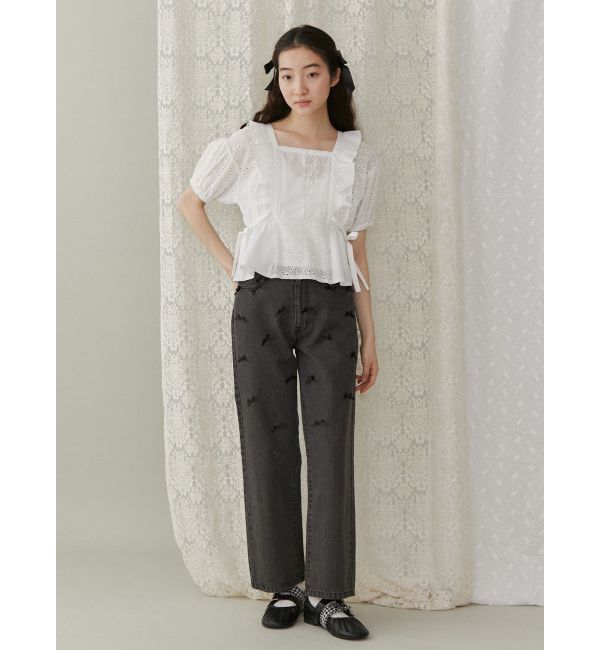 merry jenny「petit ribbonデニムパンツ」|その他|