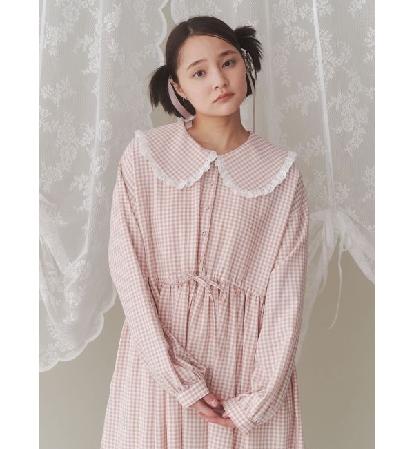 merry jenny「ギンガムチェックフリルワンピース」|ワンピース|