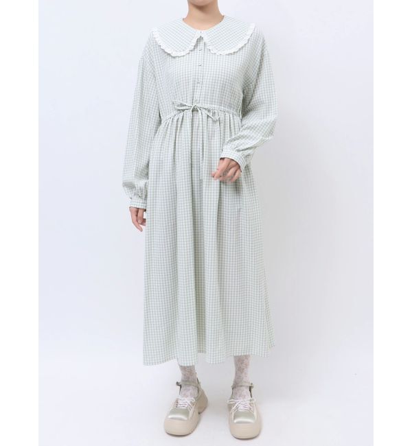 merry jenny「ギンガムチェックフリルワンピース」|ワンピース|