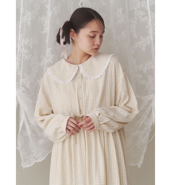merry jenny「ギンガムチェックフリルワンピース」|ワンピース|