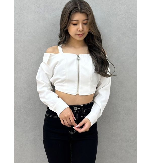 GYDA「Symmetry GYDAオフショルシャツブラウス」|シャツ・ブラウス|