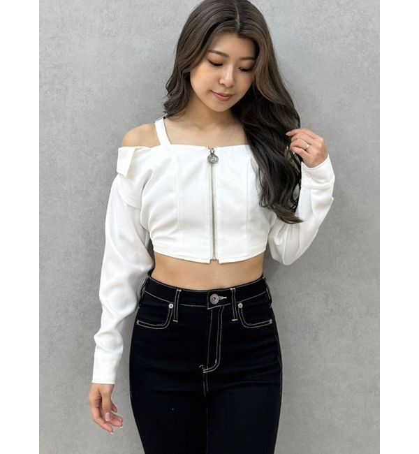 GYDA「Symmetry GYDAオフショルシャツブラウス」|シャツ・ブラウス|