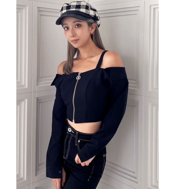 GYDA「Symmetry GYDAオフショルシャツブラウス」|シャツ・ブラウス|