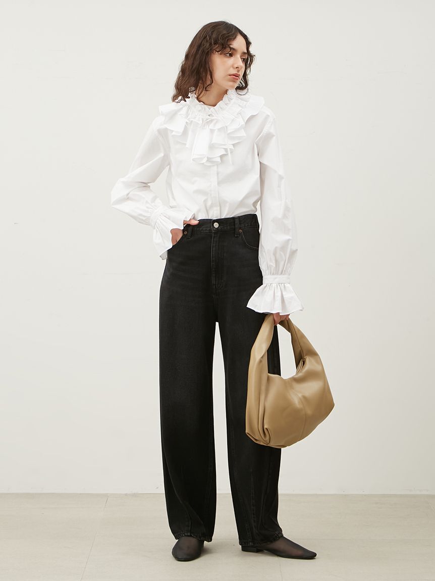 Mila Owen「ウエストゴムカーヴィデニム【ウォッシャブル】」|デニム|