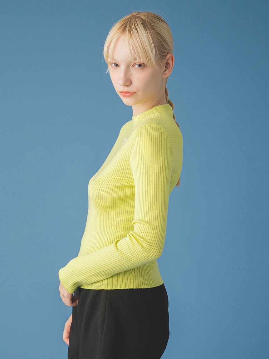 FURFUR「【限定カラー】リボン刺繍リブニットトップス」|ニット・セーター|