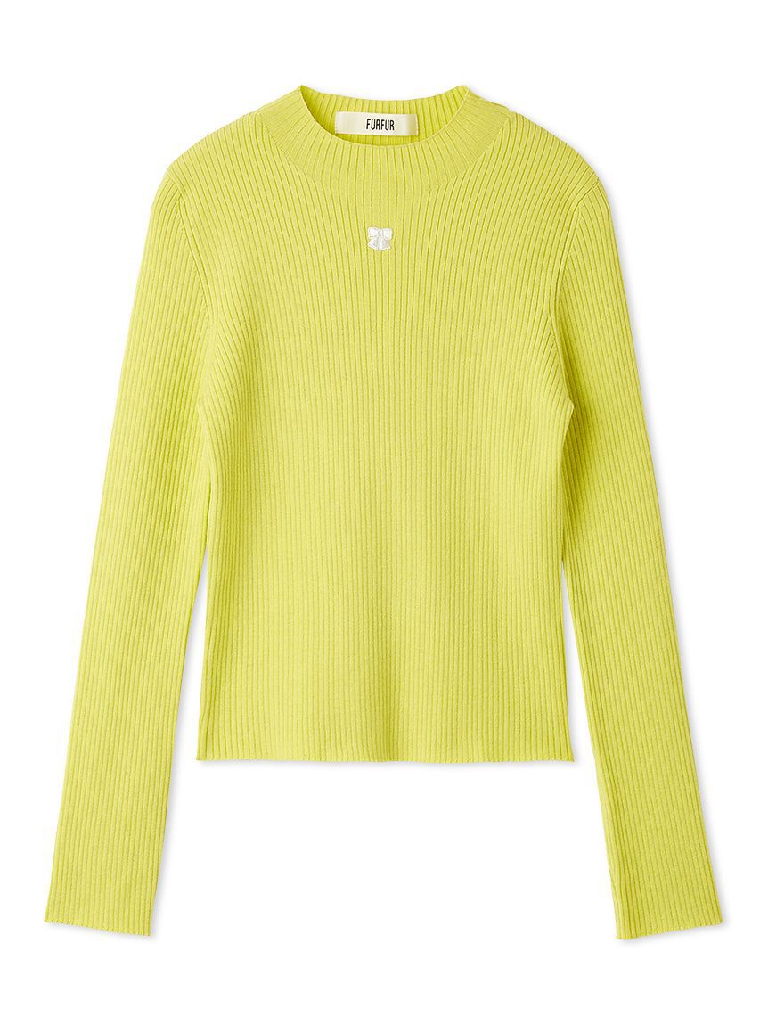 FURFUR「【限定カラー】リボン刺繍リブニットトップス」|ニット・セーター|