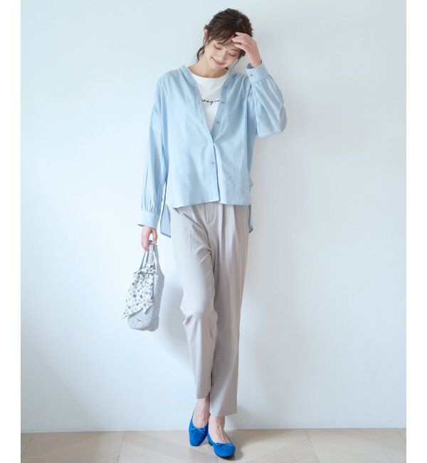 ikka「BeasyStretch テーパードパンツ」|スラックス|