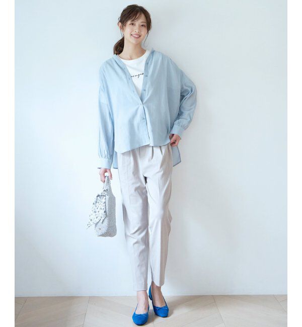 ikka「BeasyStretch テーパードパンツ」|スラックス|