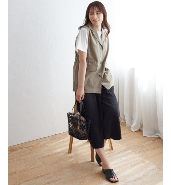 ikka「さらっとウエストドロストジレ」|ダウンベスト・ベスト|