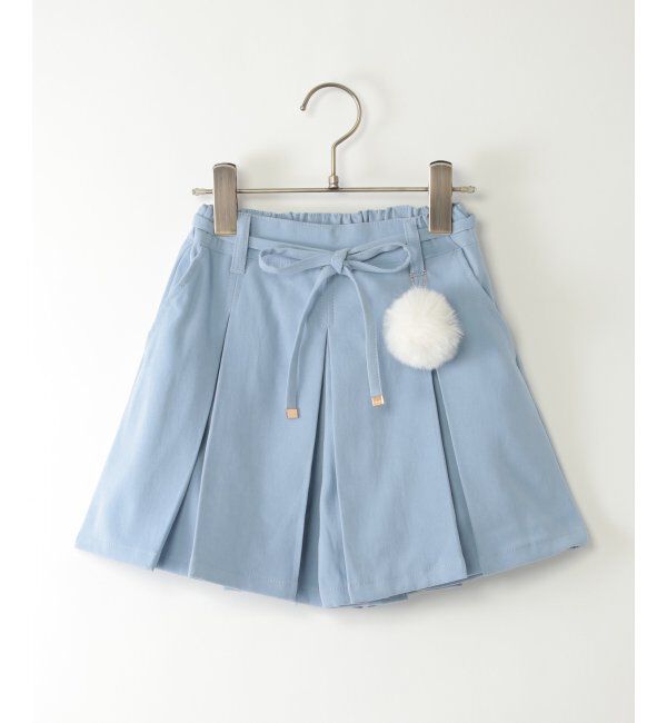 ikka kids「ポンポン付きプリーツキュロット（120~160cm）」|スカート|