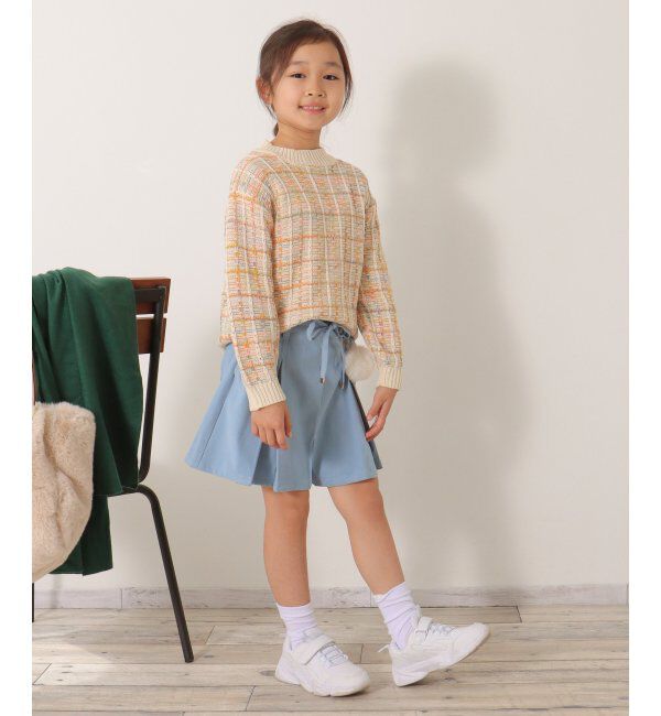 ikka kids「ポンポン付きプリーツキュロット（120~160cm）」|スカート|