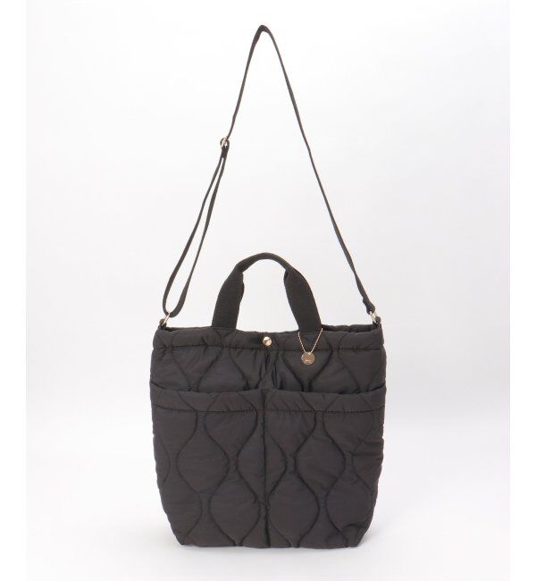 ikka「キルティングＢＩＧトート」|その他|ブラック