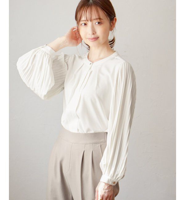 IKKA LOUNGE「袖プリーツブラウス」|シャツ・ブラウス|