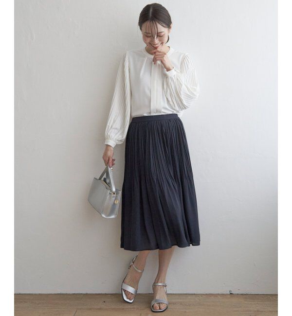 IKKA LOUNGE「袖プリーツブラウス」|シャツ・ブラウス|