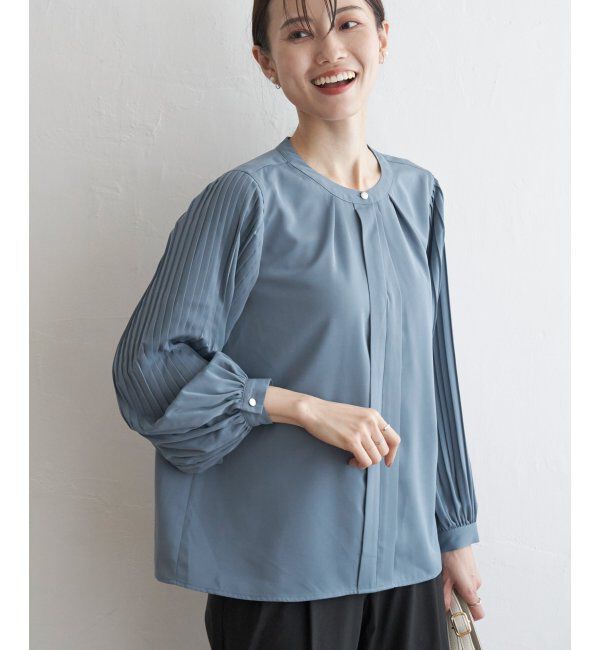 IKKA LOUNGE「袖プリーツブラウス」|シャツ・ブラウス|