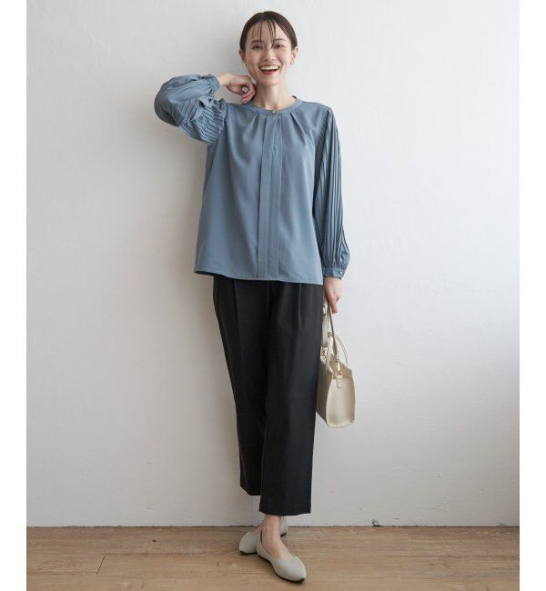 IKKA LOUNGE「袖プリーツブラウス」|シャツ・ブラウス|