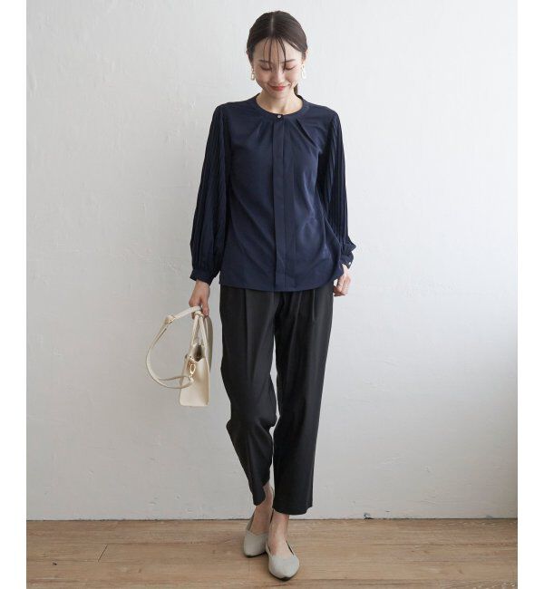 IKKA LOUNGE「袖プリーツブラウス」|シャツ・ブラウス|