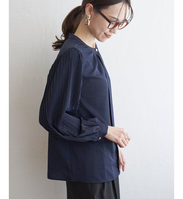 IKKA LOUNGE「袖プリーツブラウス」|シャツ・ブラウス|