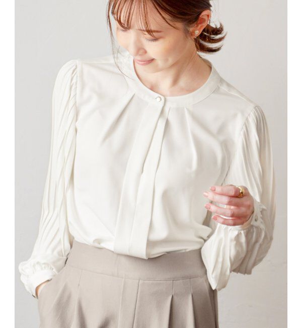 IKKA LOUNGE「袖プリーツブラウス」|シャツ・ブラウス|