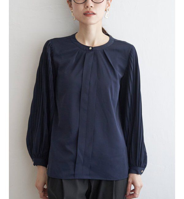 IKKA LOUNGE「袖プリーツブラウス」|シャツ・ブラウス|