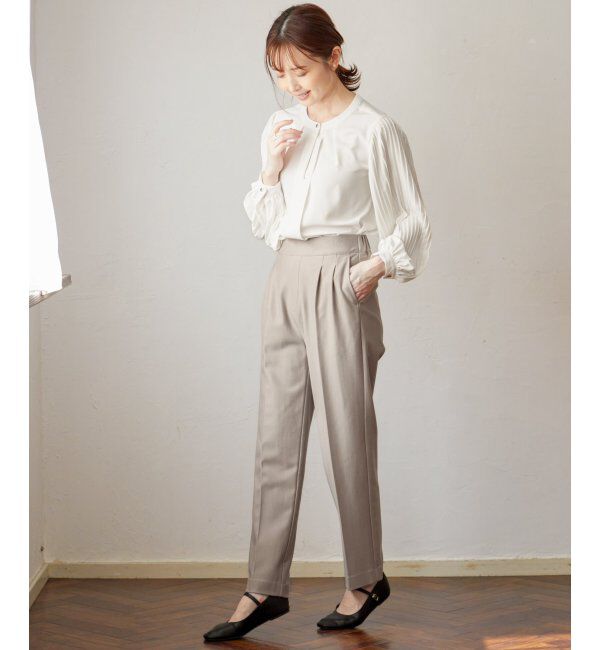IKKA LOUNGE「袖プリーツブラウス」|シャツ・ブラウス|