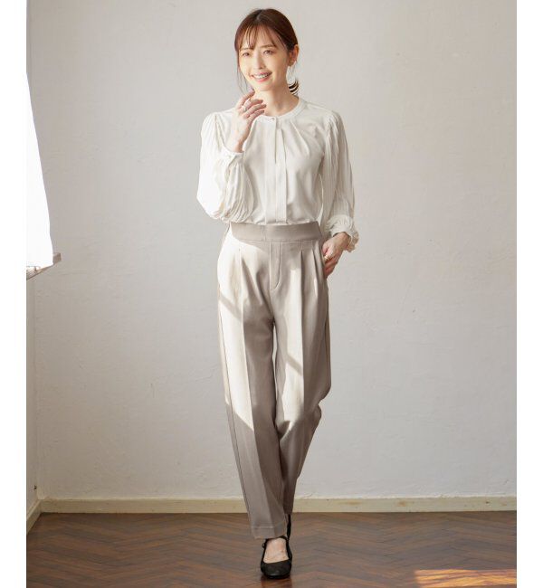 IKKA LOUNGE「袖プリーツブラウス」|シャツ・ブラウス|