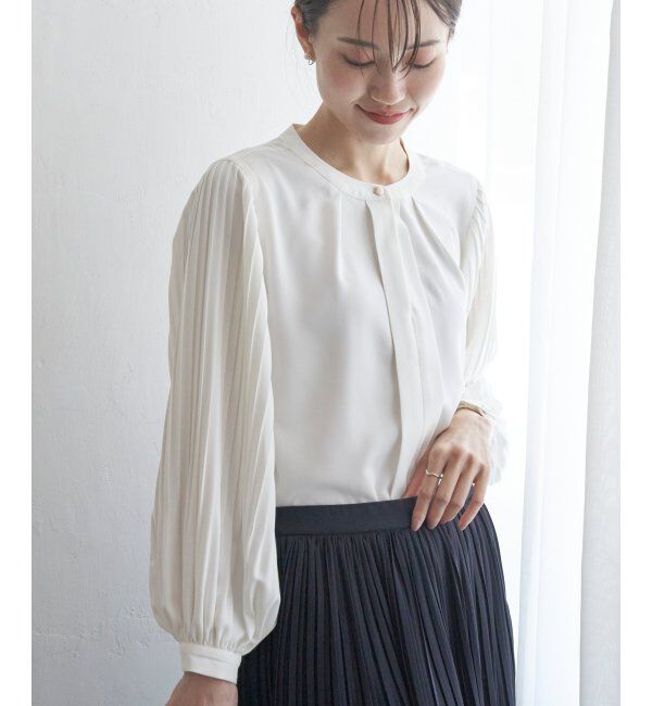 IKKA LOUNGE「袖プリーツブラウス」|シャツ・ブラウス|