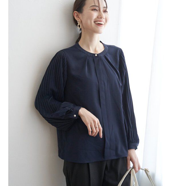 IKKA LOUNGE「袖プリーツブラウス」|シャツ・ブラウス|