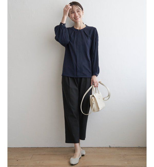 IKKA LOUNGE「袖プリーツブラウス」|シャツ・ブラウス|